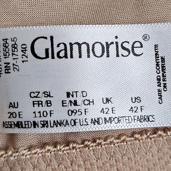 Glamorise Low Cut WonderWire Lace Bra | style 1240 | Cappuccino - Picture 11 of 13